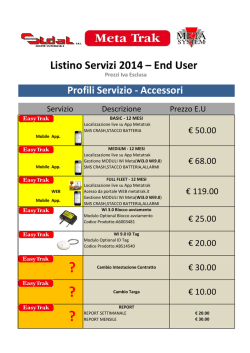 Listino Servizi 2014 &ndash; End User