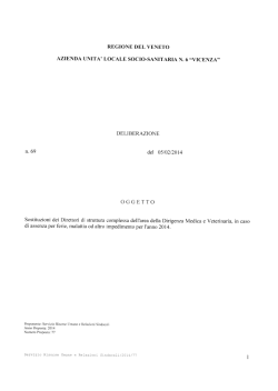 Sostituzioni dei Direttori di struttura complessa