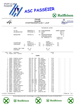 Ordine di Partenza / Startliste - Crono-ME
