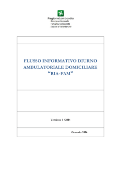 &ldquo;RIA-FAM&rdquo; - Regione Lombardia