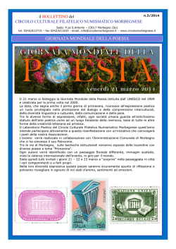 bollettino 2014 n.3 - Circolo Culturale Filatelico Numismatico