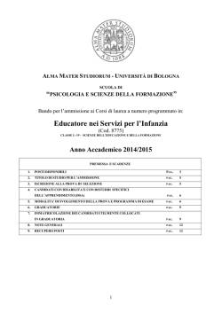 Bando ESI 2014/2015 - Lauree e Lauree Magistrali