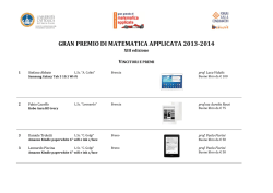 LA CLASSIFICA COMPLETA (scarica pdf)