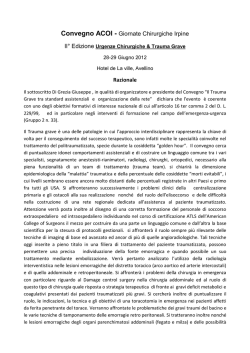Convegno ACOI - Giornate Chirurgiche Irpine Razionale