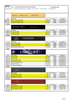 2014 Listino Alyssa Ashley Prestige