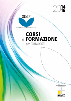 CORSI di FORMAZIONE - Società Italiana Medicina Funzionale