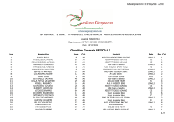 classifica generale ufficiale 19 ottobre 2014 siano