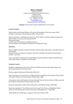 Marco Simoni - LSE - London School of Economics and Political