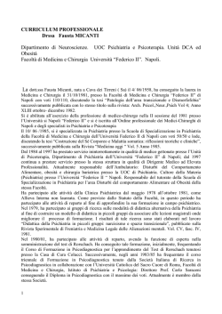 Breve curriculum vitae