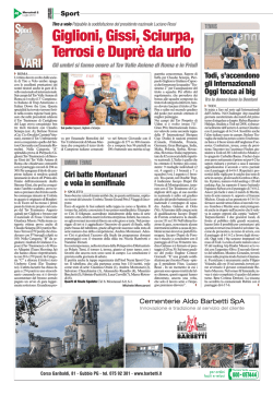 Giglioni, Gissi, Sciurpa, Terrosi e Duprè da urlo