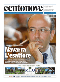 UNIVERSITÀ DI MESSINA TASSE E POLEMICHE PER FAR
