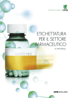 ETICHETTATURA PER IL SETTORE FARMACEUTICO