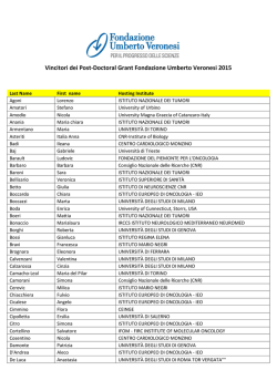 clicca qui - Fondazione Umberto Veronesi