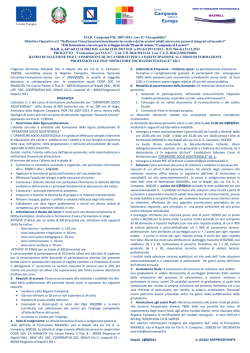 P.O.R. Campania FSE 2007-2013, Asse II “Occupabilità” Obiettivo