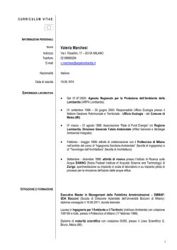 formato europeo per il curriculum vitae