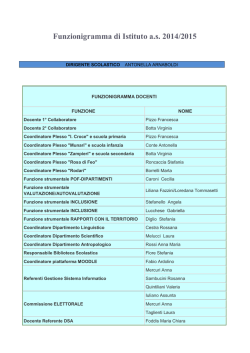 funzionigramma 2014  - Istituto Comprensivo San Nilo