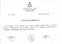 "quattro canali" e - Comune di Buccheri