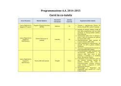 Attivit&agrave; didattiche A.A. 2014/2015