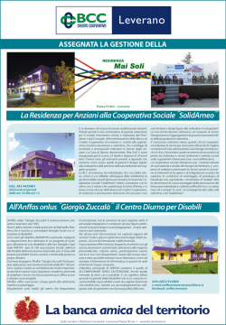 La banca amicadel territorio