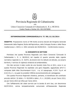 La documentazione da trasmettere &egrave; costituita