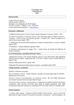 Scarica CV - Economia - Seconda Università degli Studi di Napoli