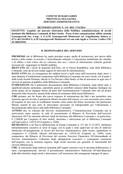 determinazione 134/2014 - comune di bari sardo sito istituzionale