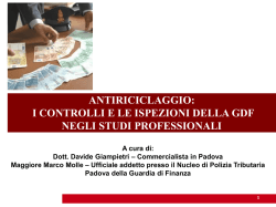 antiriciclaggio padova 7 maggio 2014