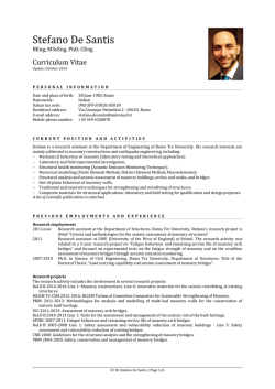 Stefano De Santis - Dipartimento di Ingegneria