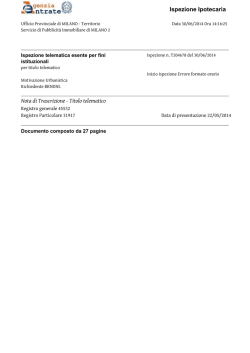 ATTO DI DONAZIONE IMMOBILE DI VIA MAZZINI