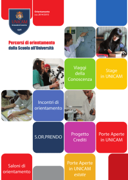 Universit&agrave; di Camerino - percorsi