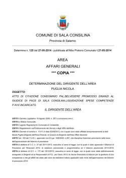 comune di sala consilina area affari generali *** copia