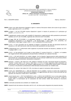 decreto pubblicazione graduatorie definitive