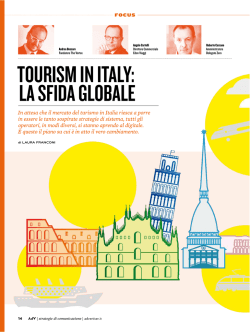 TOURISM IN ITALY: LA SFIDA GLOBALE