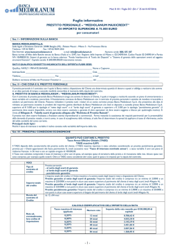 Foglio informativo - Banca Mediolanum