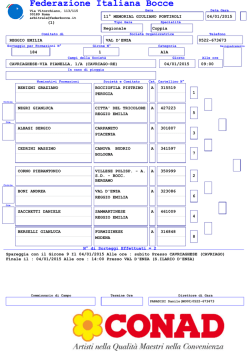 Sorteggio - Federazione Italiana Bocce