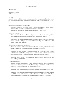 Di Nucci Loreto - Dipartimento di Scienze Politiche