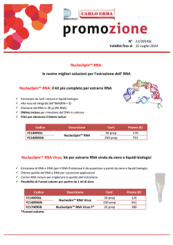 NucleoSpin&trade; RNA: le nostre migliori soluzioni per l