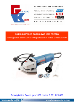 smerigliatrice bosch gws 1000 prezzo