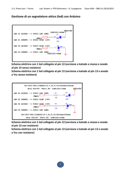 Schemi elettrici con output led e la scheda Arduino