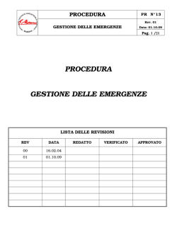 Gestione emergenze - Gazzetta Amministrativa