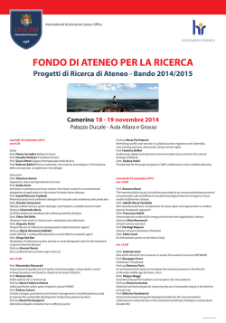 Progetti di Ricerca di Ateneo