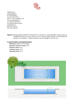 Caratteristiche principali piscina: