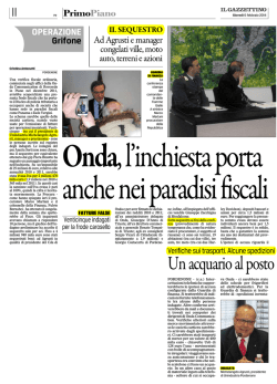 PRESIDENTE AGRUSTI TRA INDAGATI PER FRODE FISCALE