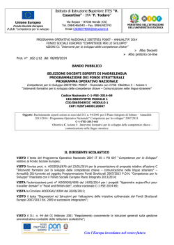 BANDO ESPERTI C1 LINGUE - "Todaro-Cosentino"