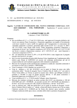 BOZZA di DELIBERA - Comune di Orta di Atella