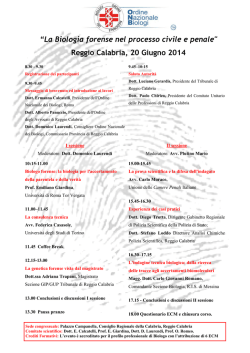 Scarica il programma - Ordine Nazionale dei Biologi
