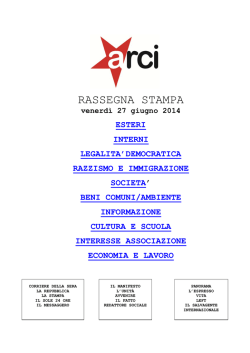 RASSEGNA STAMPA