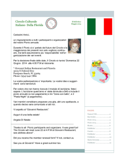 May 2014 - Il Circolo Culturale Italiano della Florida