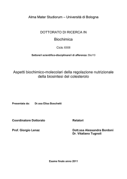 Biochimica Aspetti biochimico-molecolari della regolazione