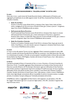 COME RAGGIUNGERE IL &ldquo;PALAPELLICONE&rdquo; DI OSTIA LIDO In